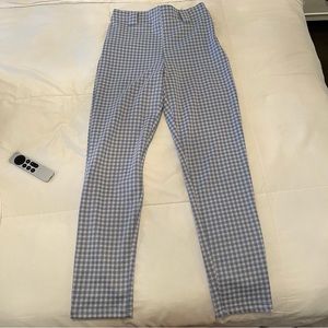Light blue gingham pants